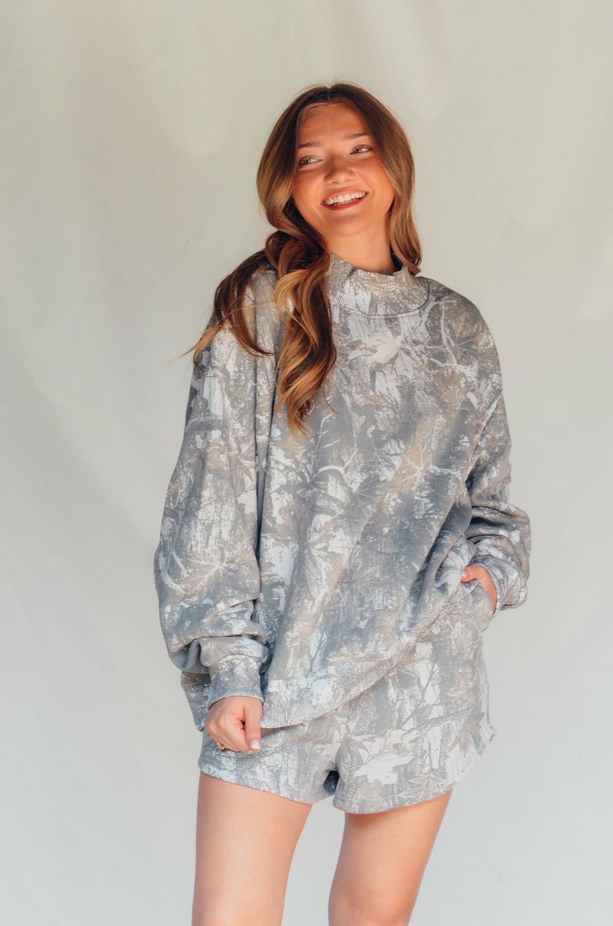 PREORDER ITEM!! (Estimated ship date 11/10) Vintage Camo Mock Neck Sweatshirt