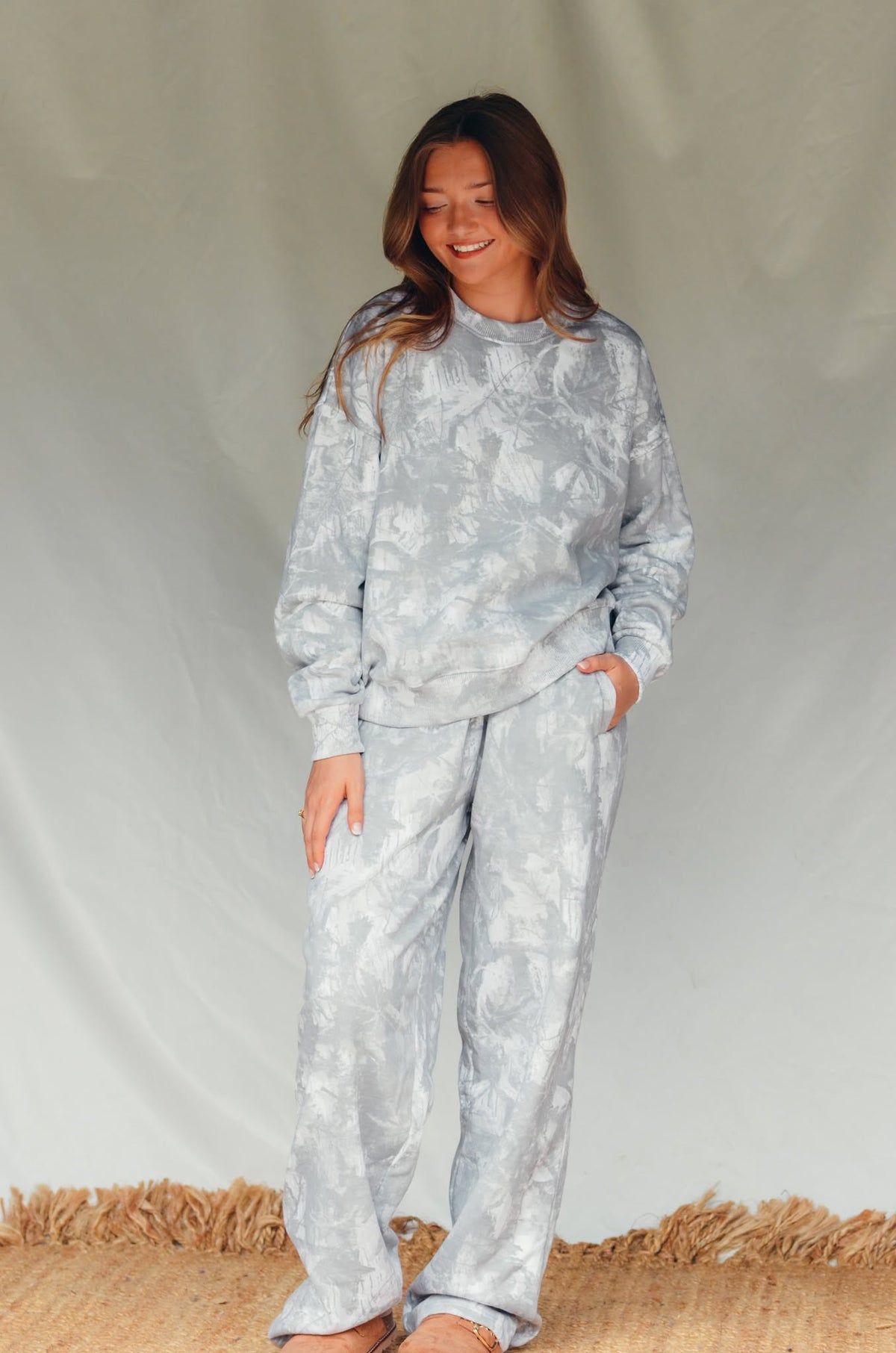 PREORDER ITEM (Estimated Ship date 11/10) White Wash Camo Crew Sweatshirt