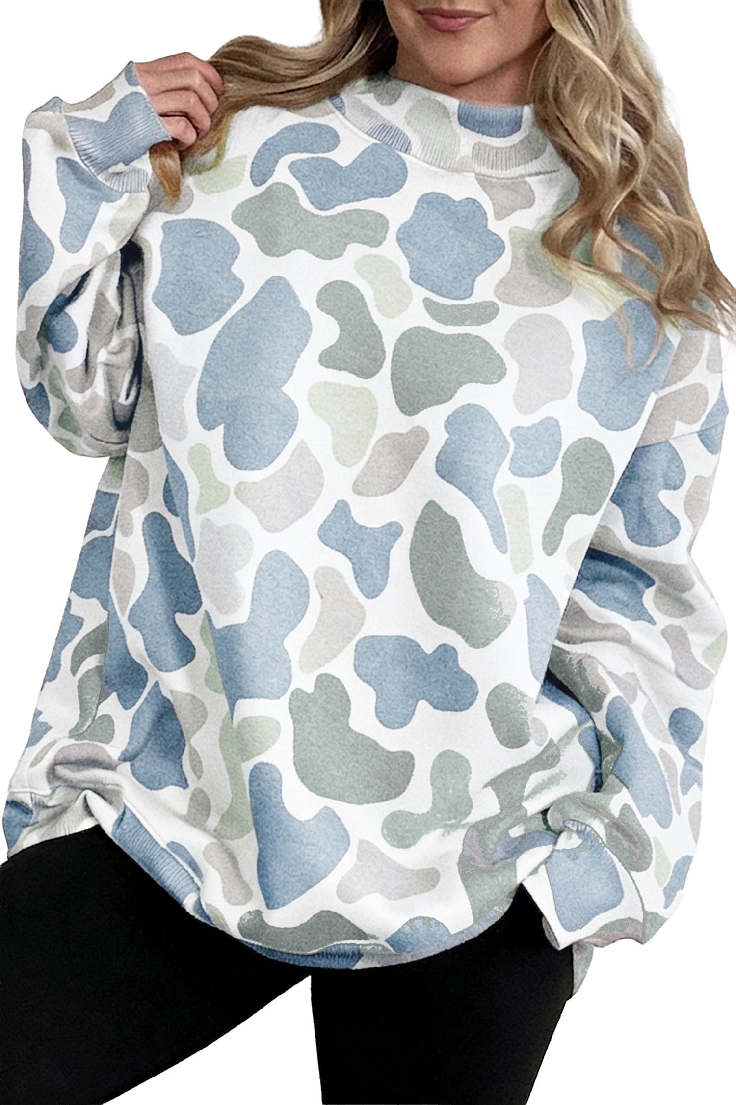 Women's Camo Western Pullover Sweatshirt