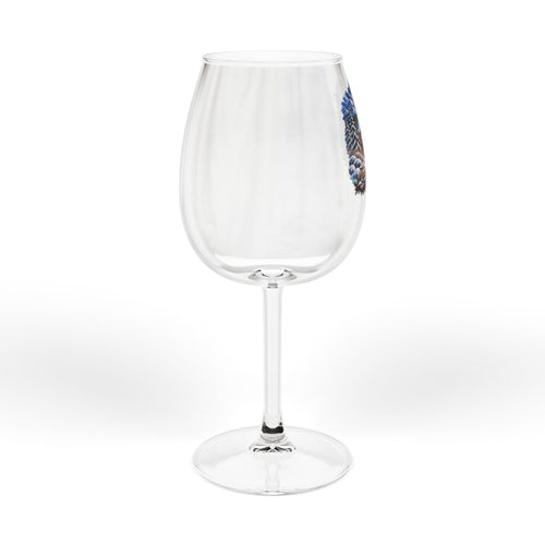 12oz Winter Cabin Wine Glass — Snowy Lodge Holiday Glassware