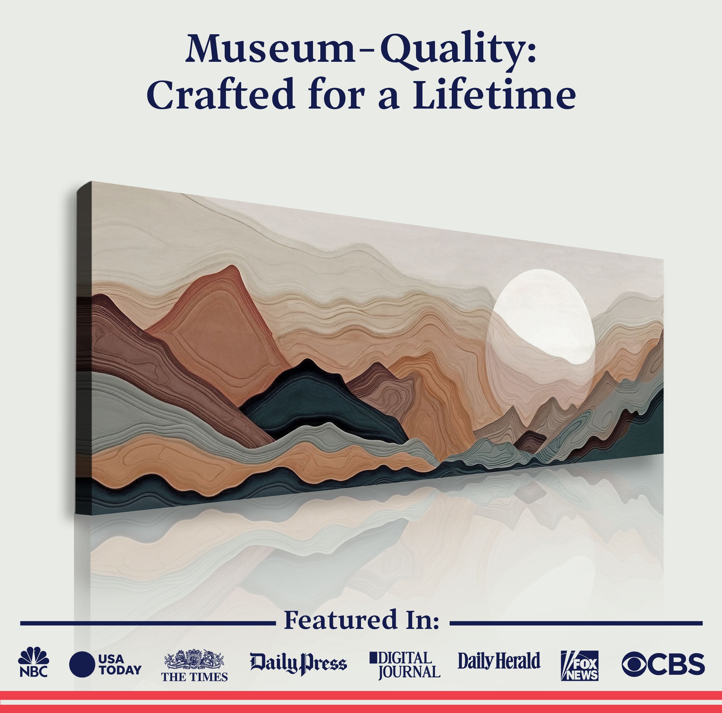 Abstract Mountain Landscape Canvas Wall Art