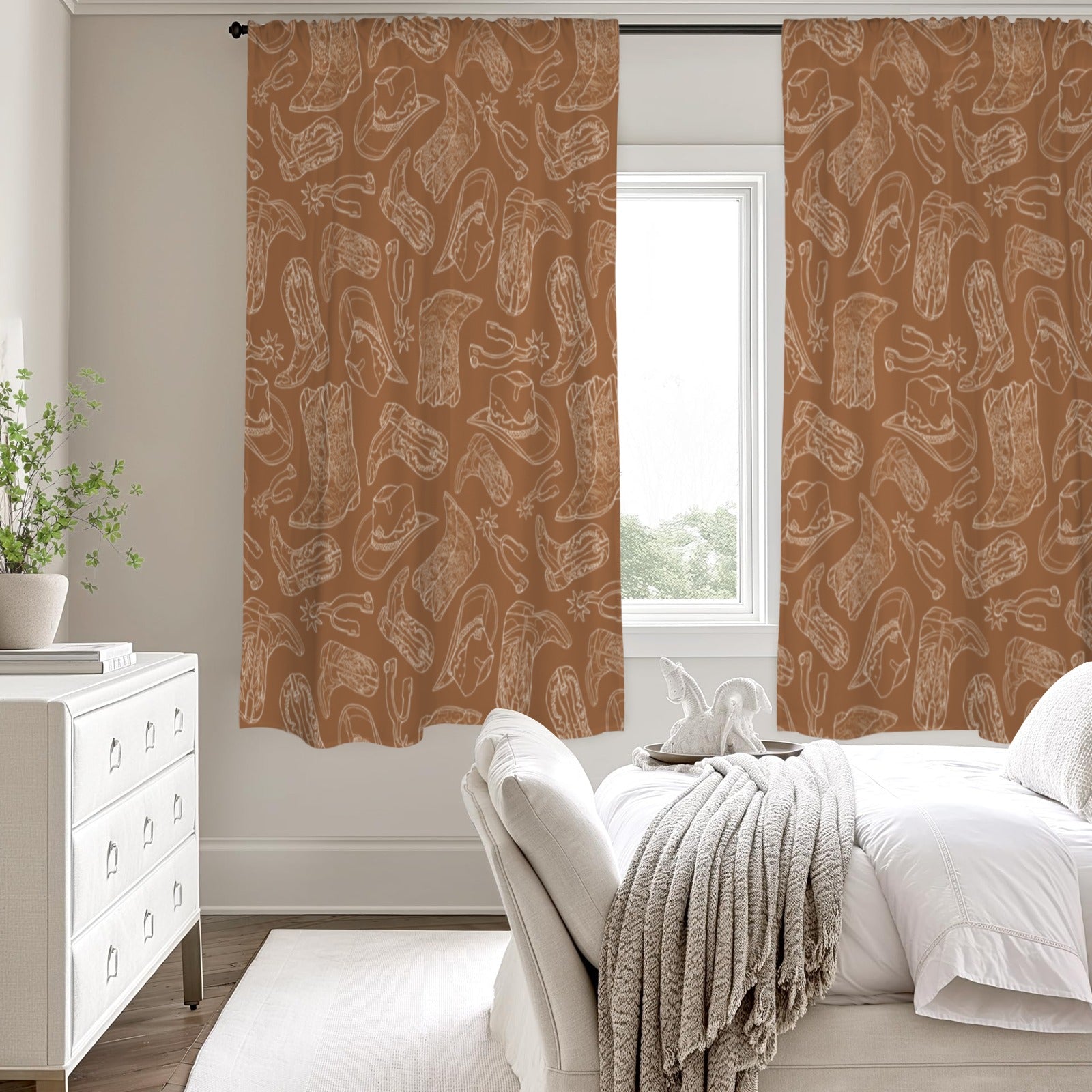 Boots Western Print Curtains