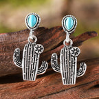 Vintage Cactus Pendant Earrings