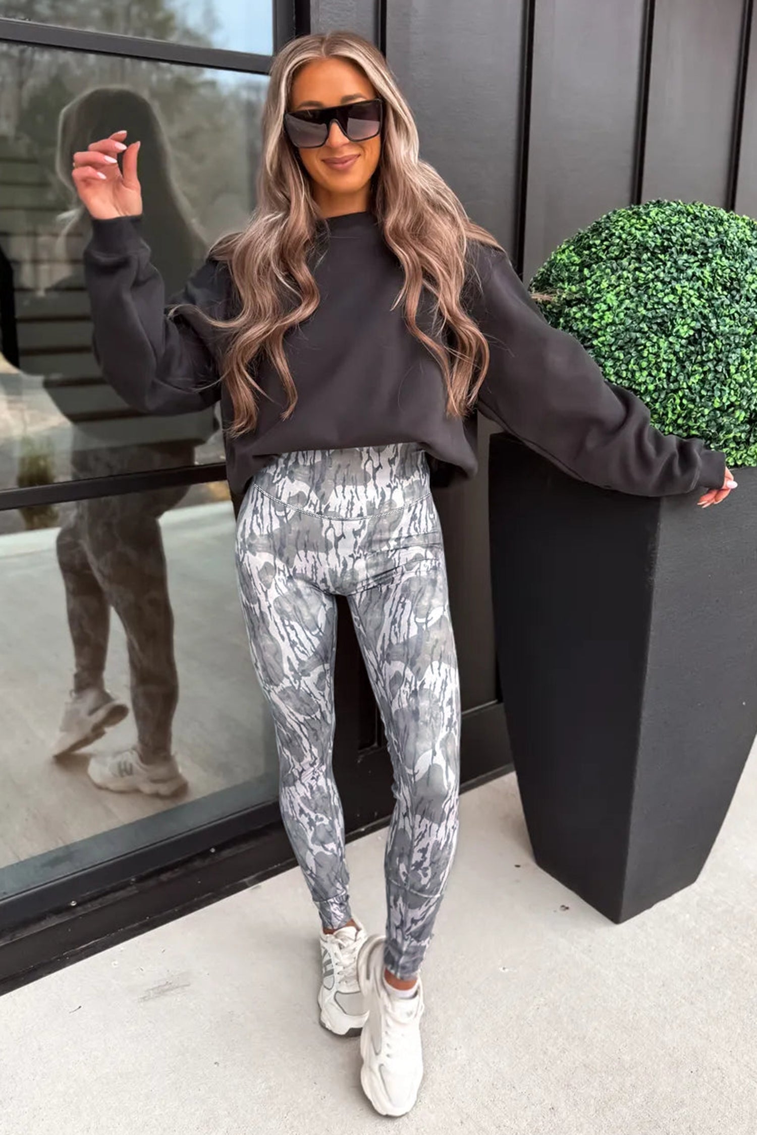 Camo Print High Waist Leggings