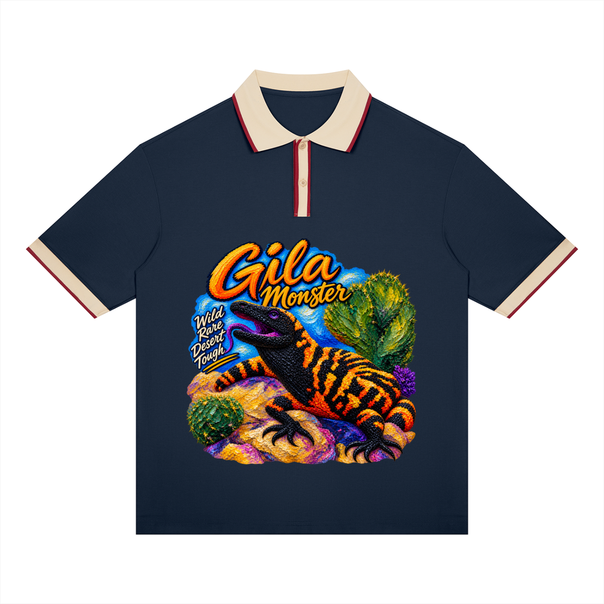Adult Gila Monster Color-Block Polo