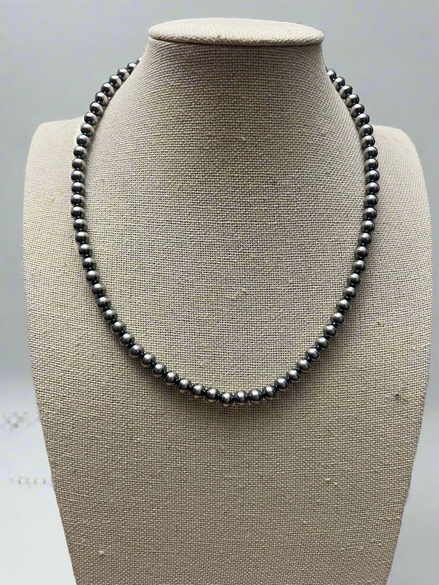 6mm Sterling Pearl Necklace