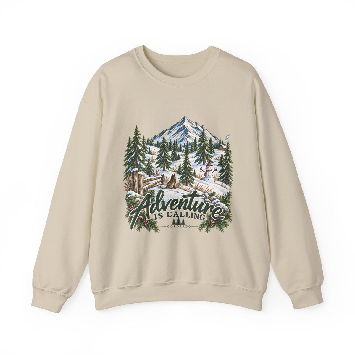Adventure Is Calling Mountain Crewneck Sweatshirt
