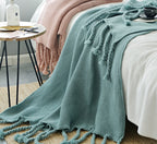 Mountain Tassel Knit Throw