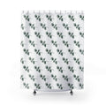 Pinecone Botanical Shower Curtain — Green Pinecone Pattern Bathroom Decor