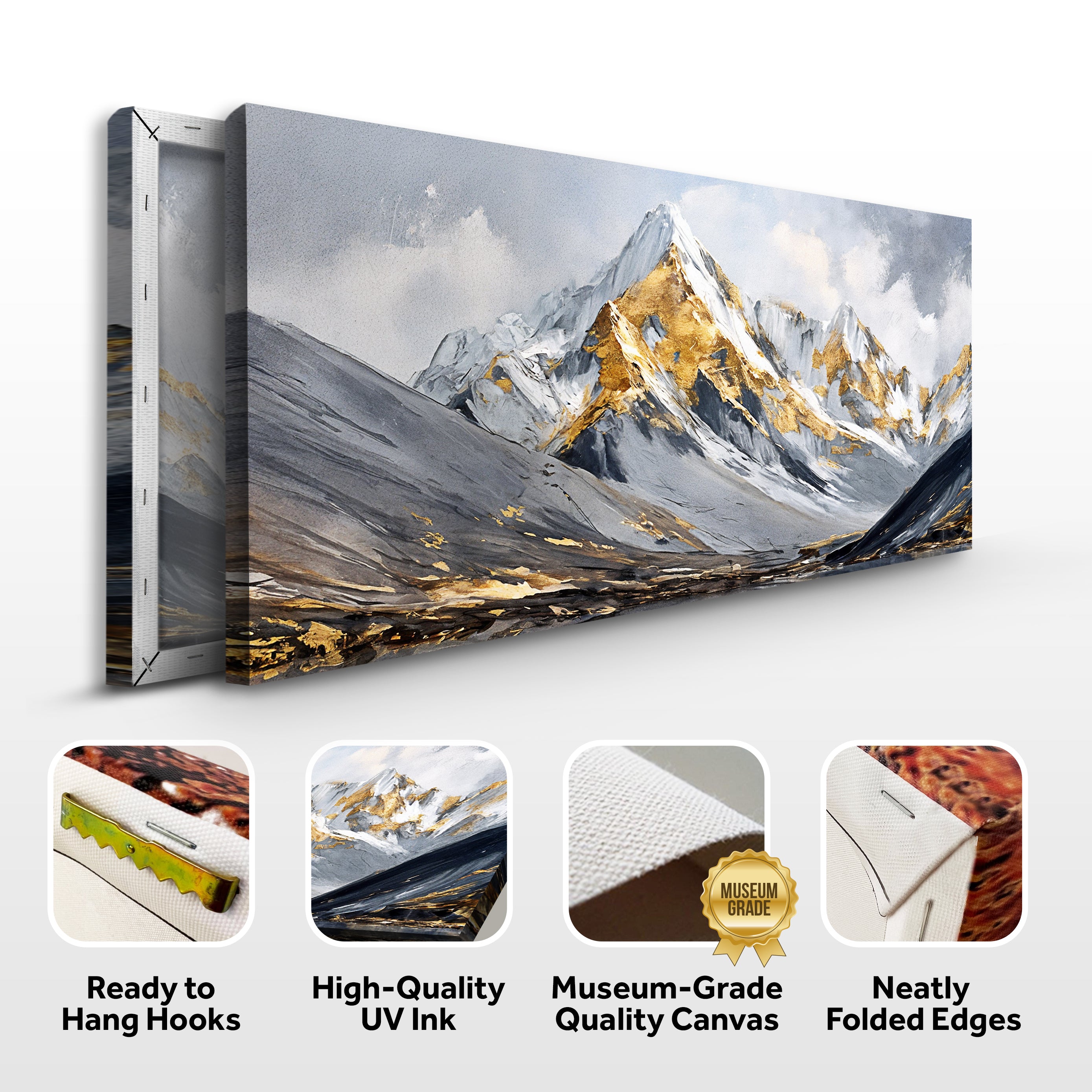 Golden Mountain Canvas Wall Art