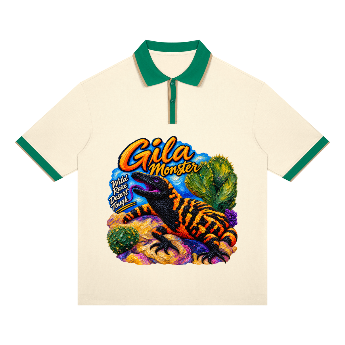 Unisex Color Block Polo Shirt