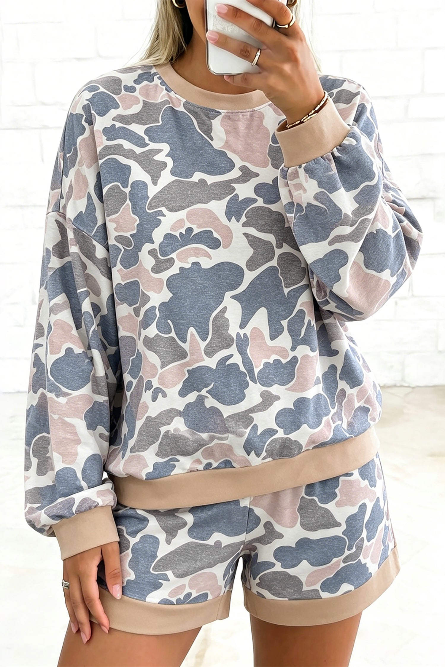 Women's Camo Patchwork 2-Piece Set