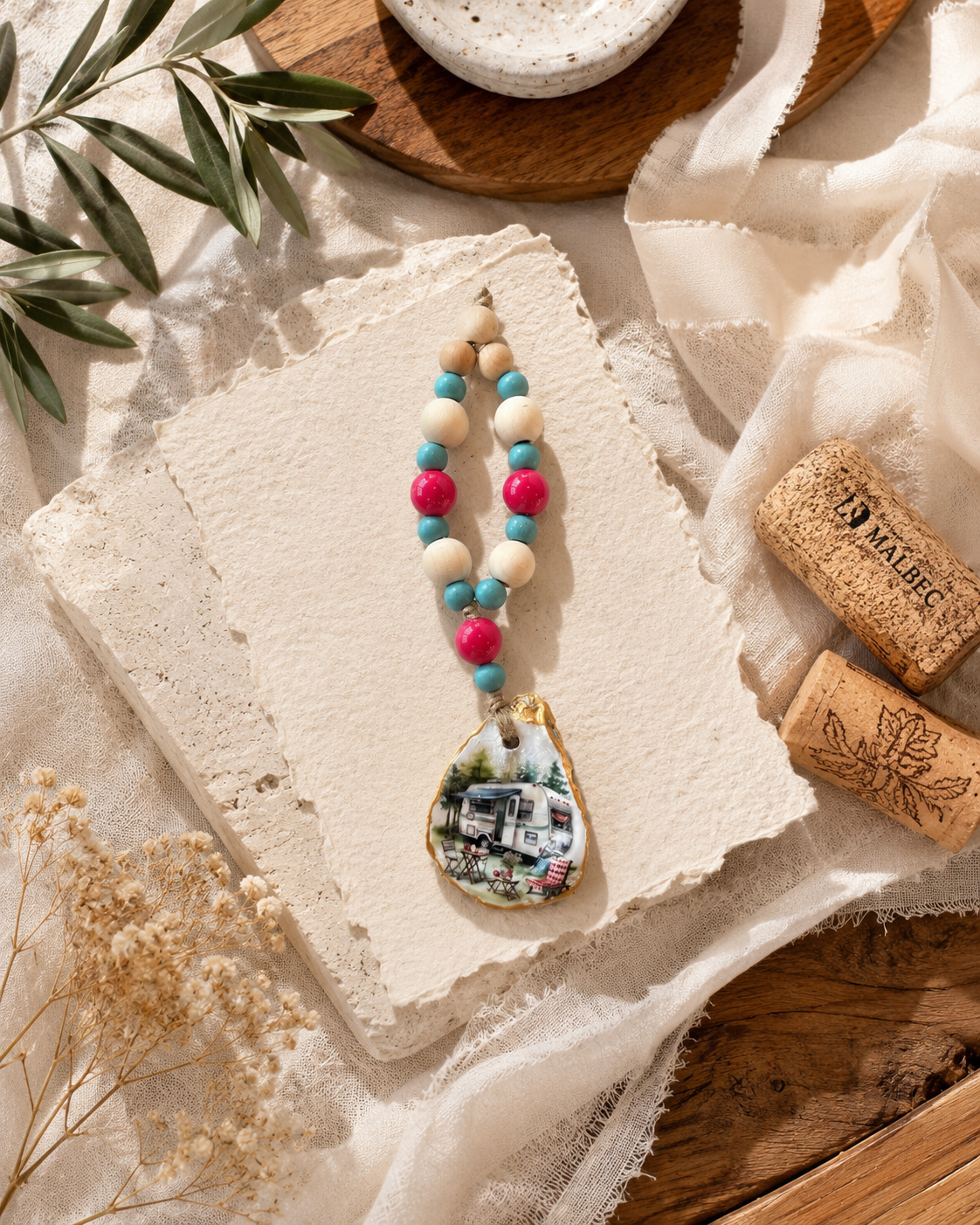 Vintage Camper Bottle Charm