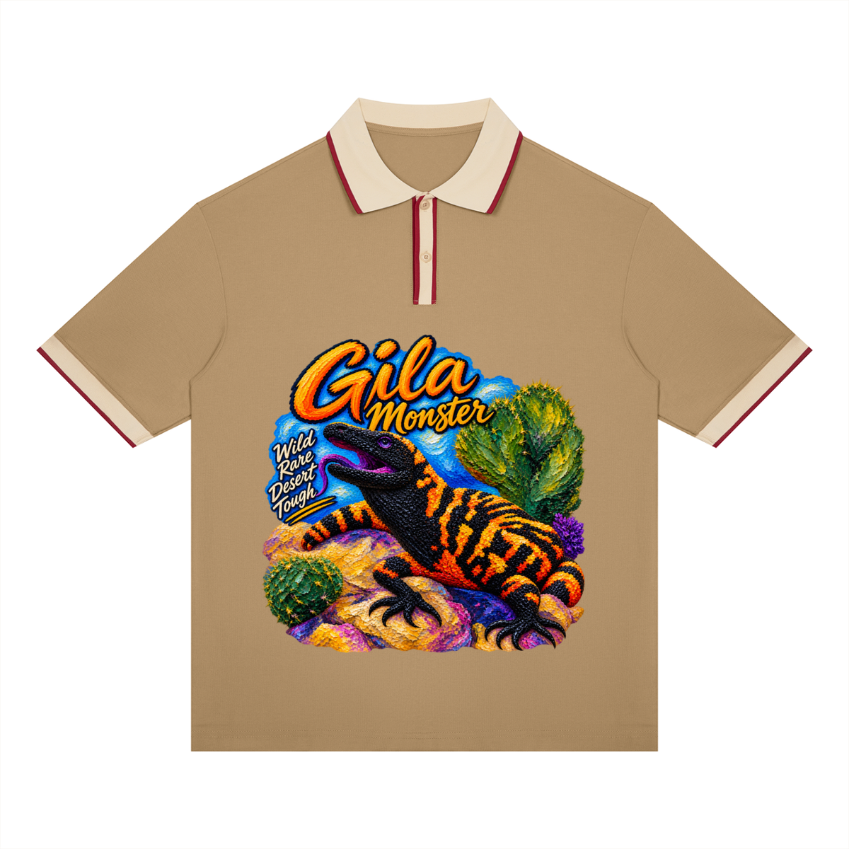 Adult Gila Monster Color-Block Polo