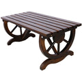 Wagon Wheel Garden Bench