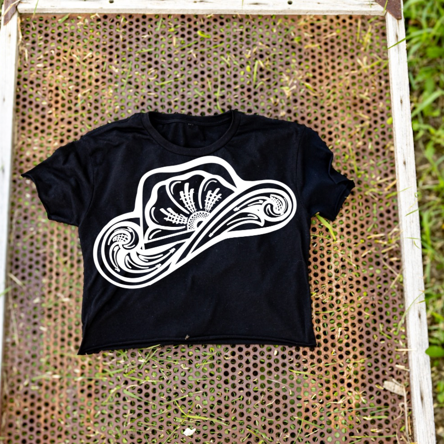 Cowboy Hat Crop Tee