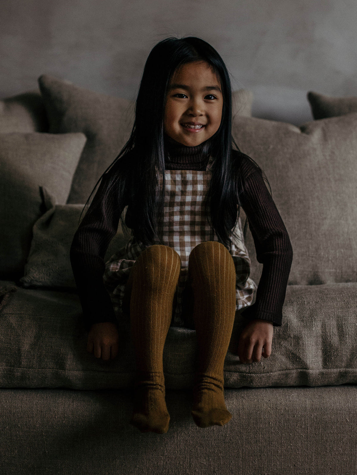 Kids' Ribbed Organic Cotton Blend Tights | The Simple Folk