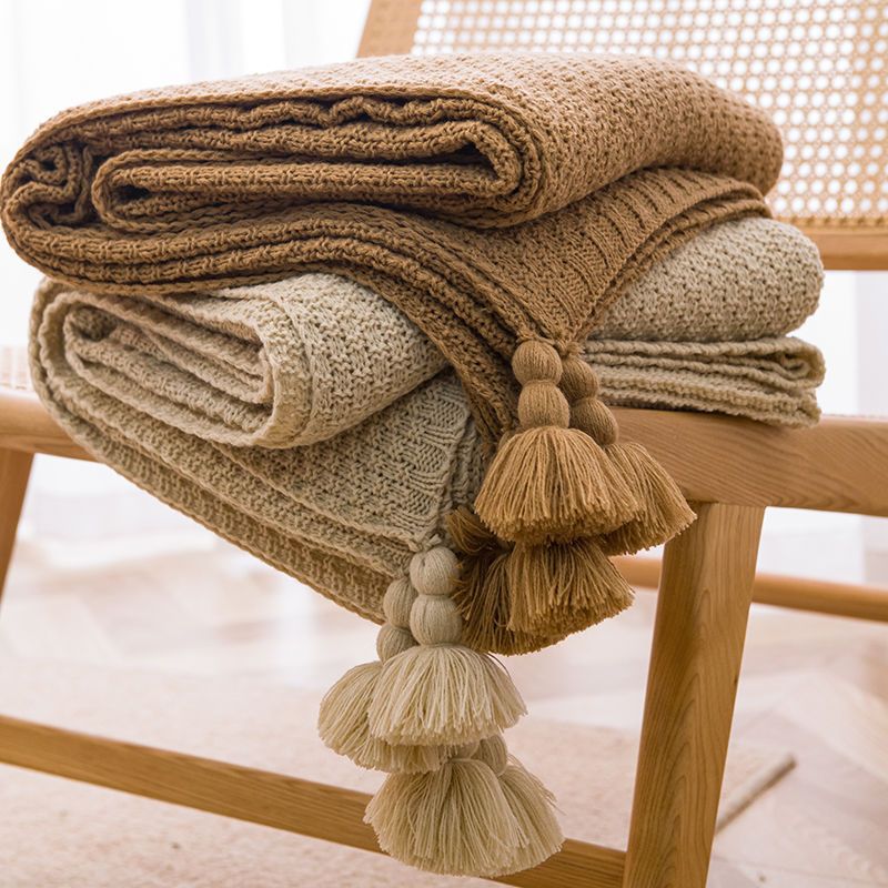 Handmade Tassel Throw Blanket