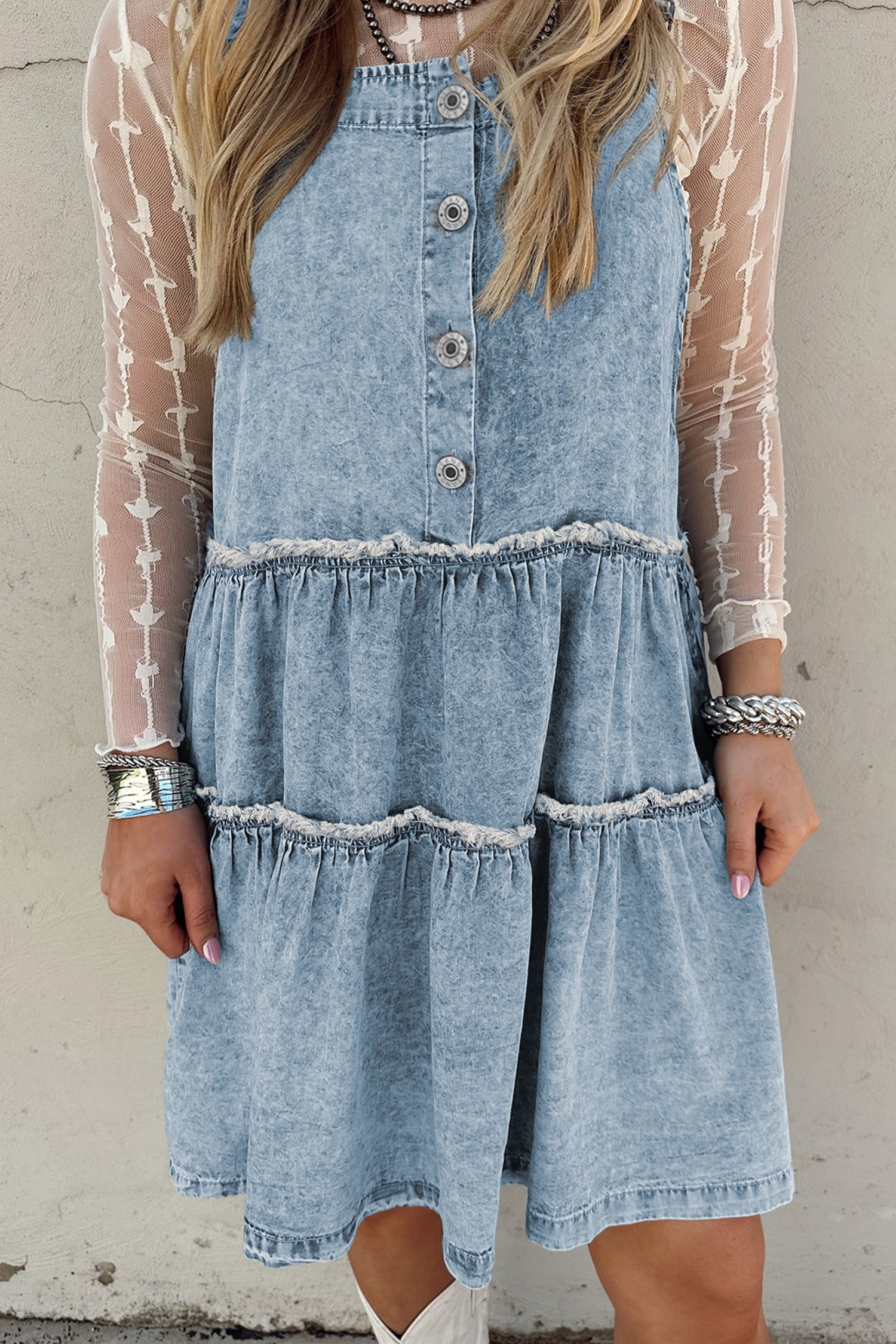 Dusk Blue Overall Denim Dress