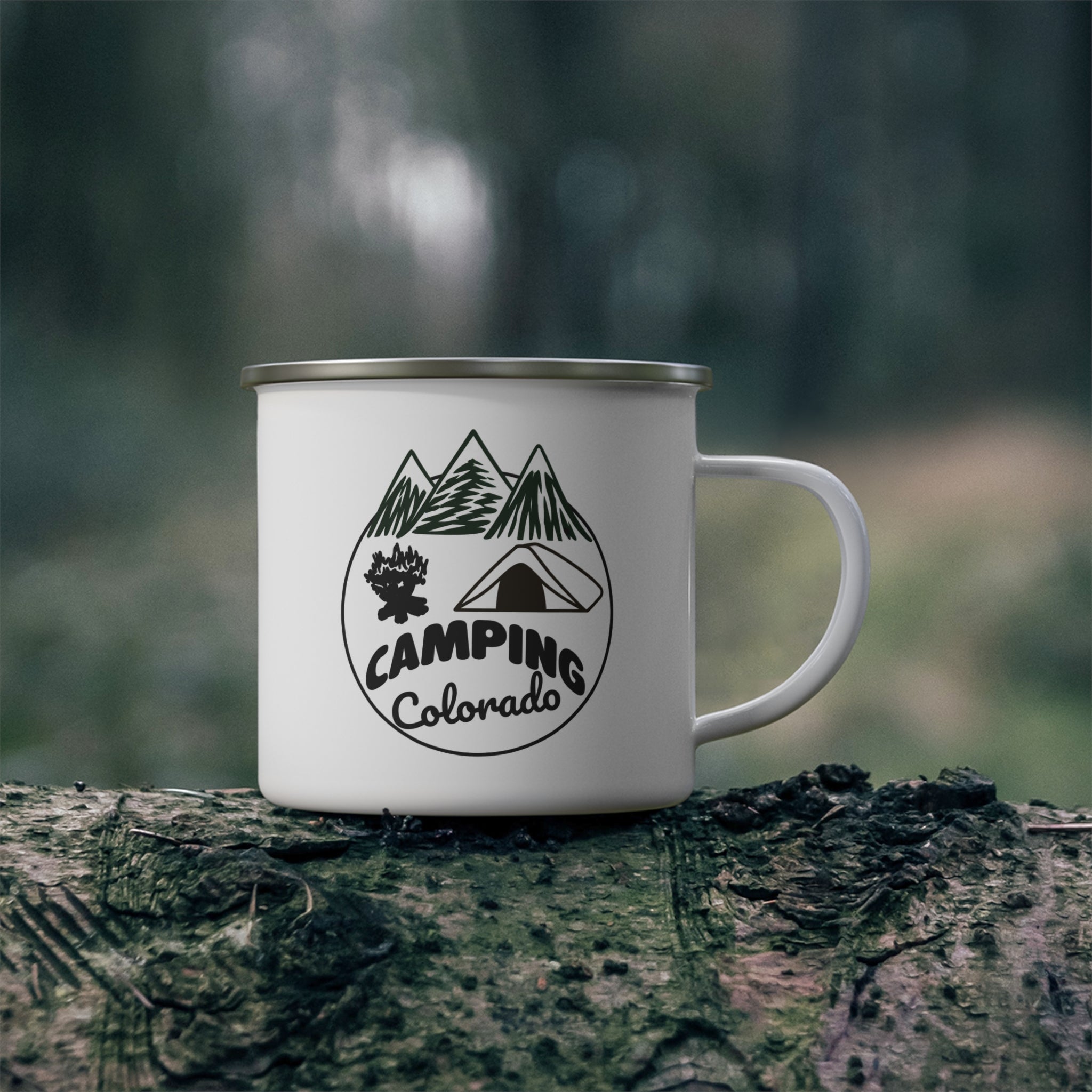 Camping Colorado Enamel Mug