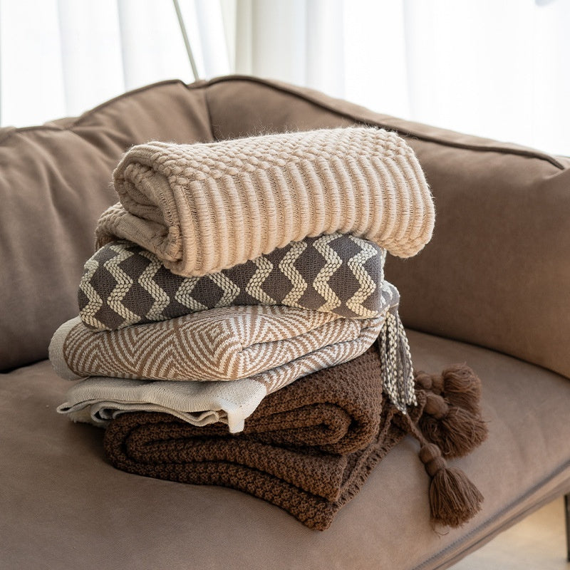 Cozy Cabin Knit Sofa Blanket
