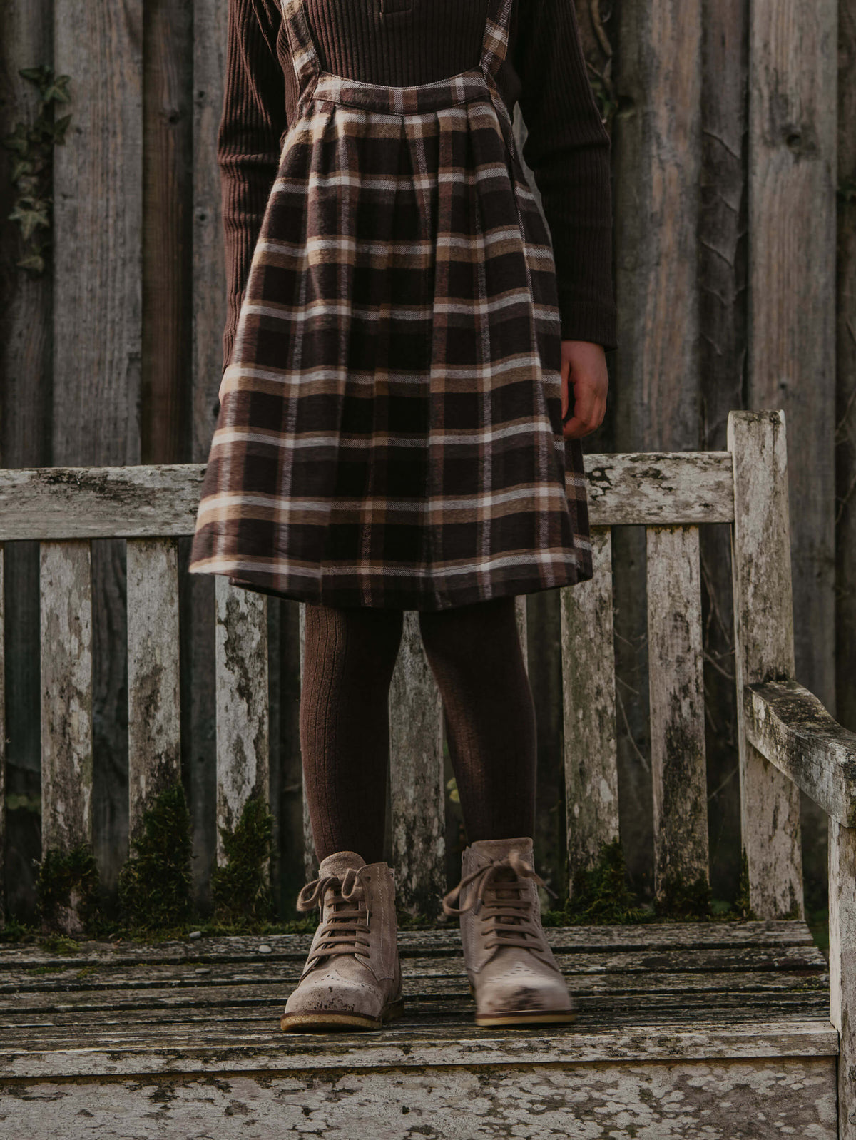 Kids' Ribbed Organic Cotton Blend Tights | The Simple Folk