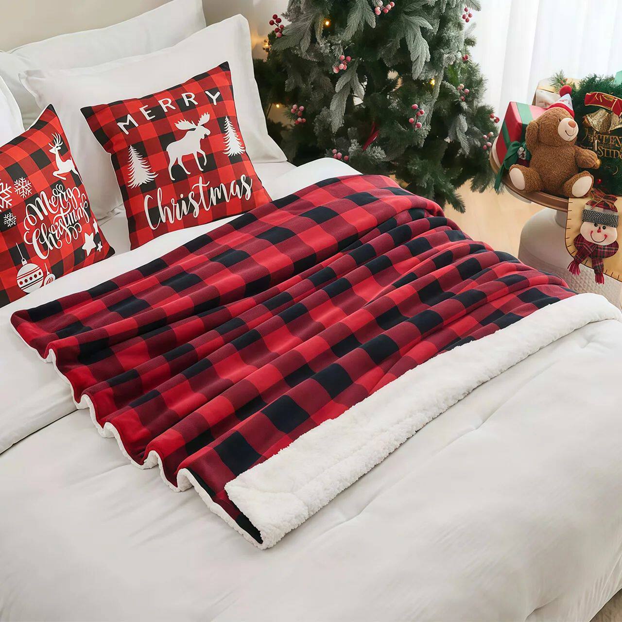 Cabin Buffalo Plaid Throw Blanket