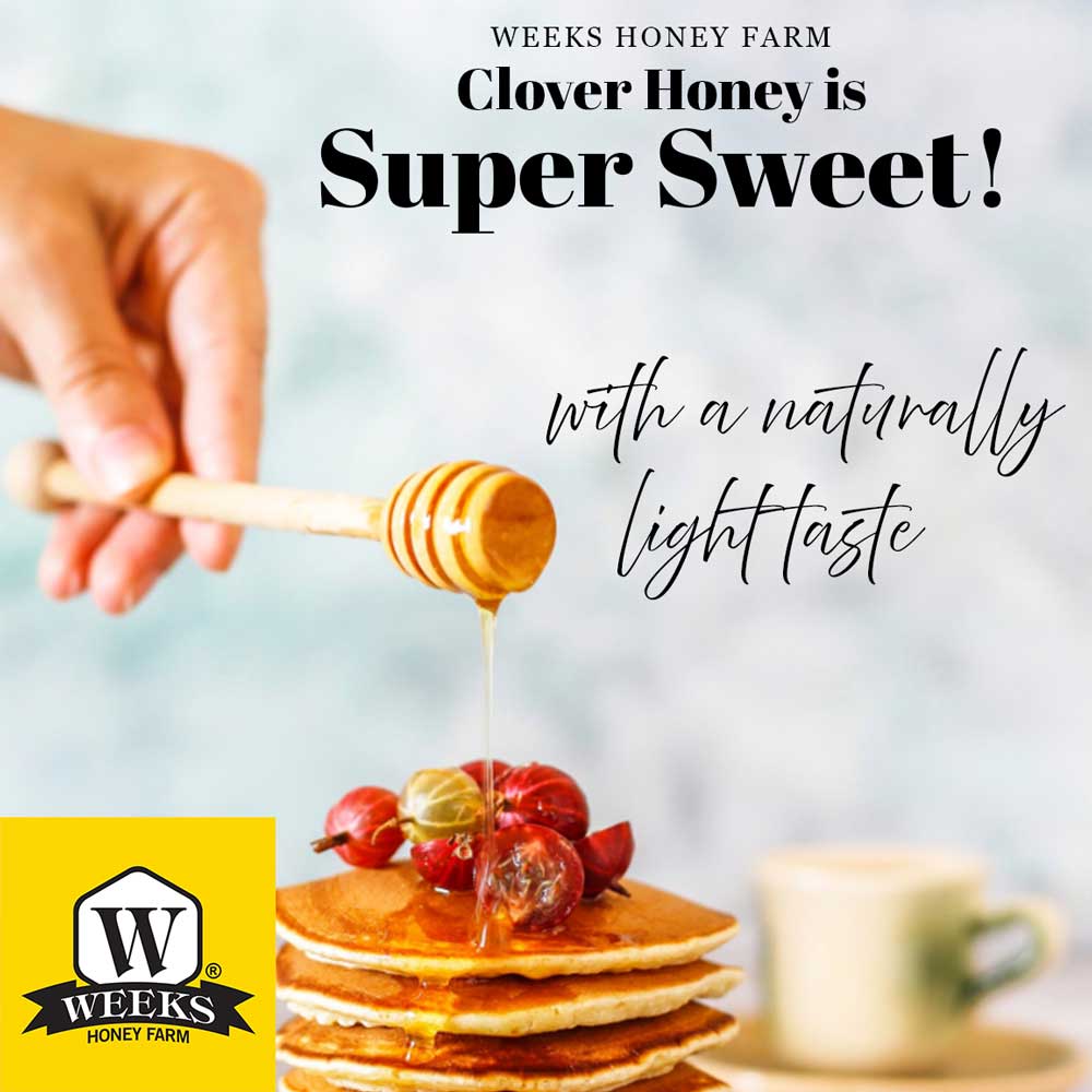 All-Natural Pure Raw Clover Honey - Sweet, Light, & Nutrient-Rich, No | Weeks Honey Farm