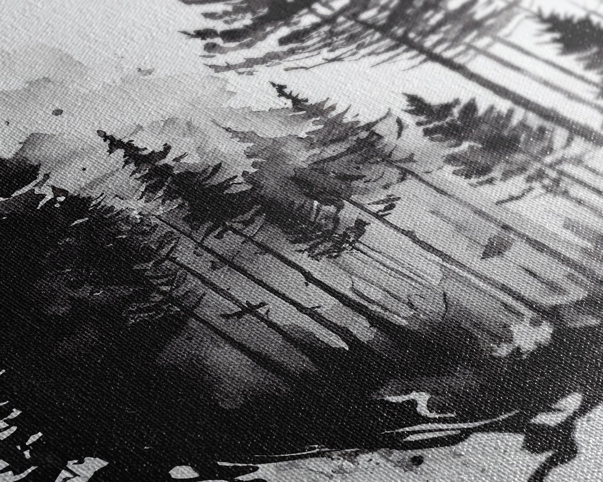 Black & White Forest Canvas