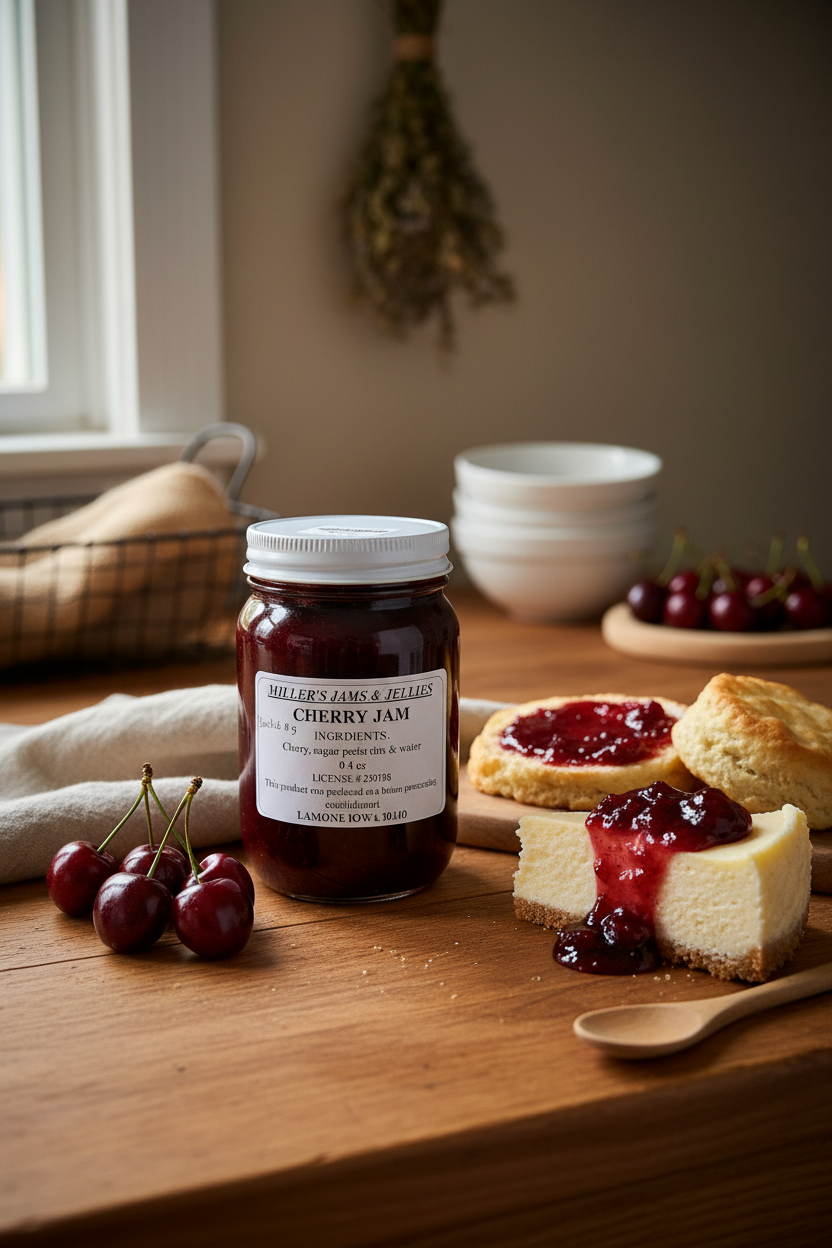 Miller’s Amish-Made Cherry Jam | 9.4 or 18 oz