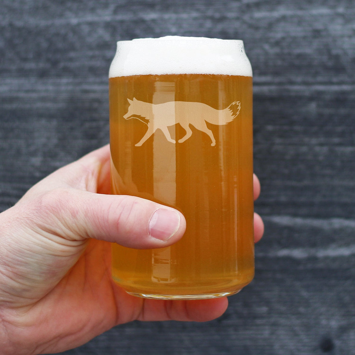 Fox Silhouette Beer Can Pint Glass