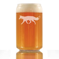 Fox Silhouette Beer Can Pint Glass
