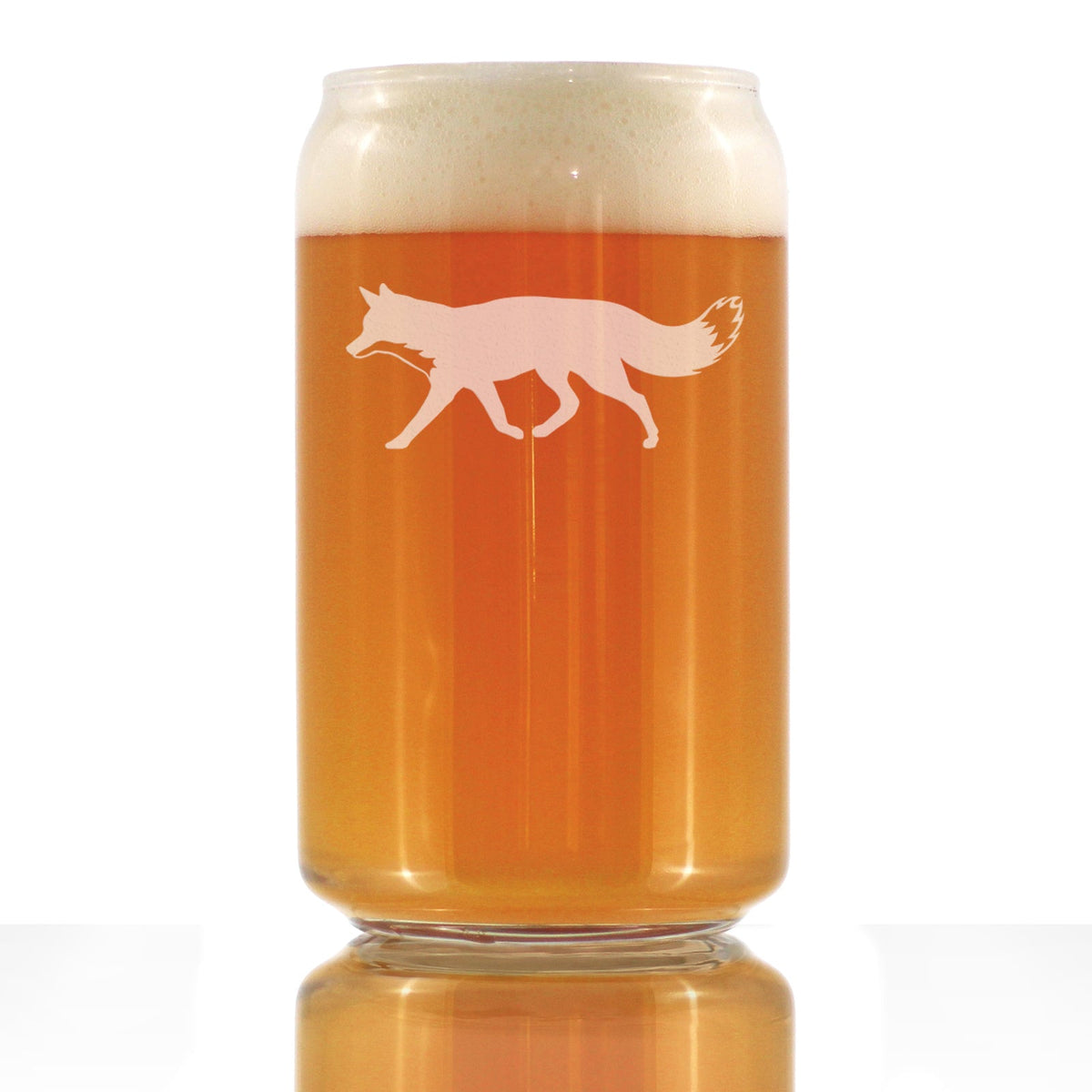 Fox Silhouette Beer Can Pint Glass