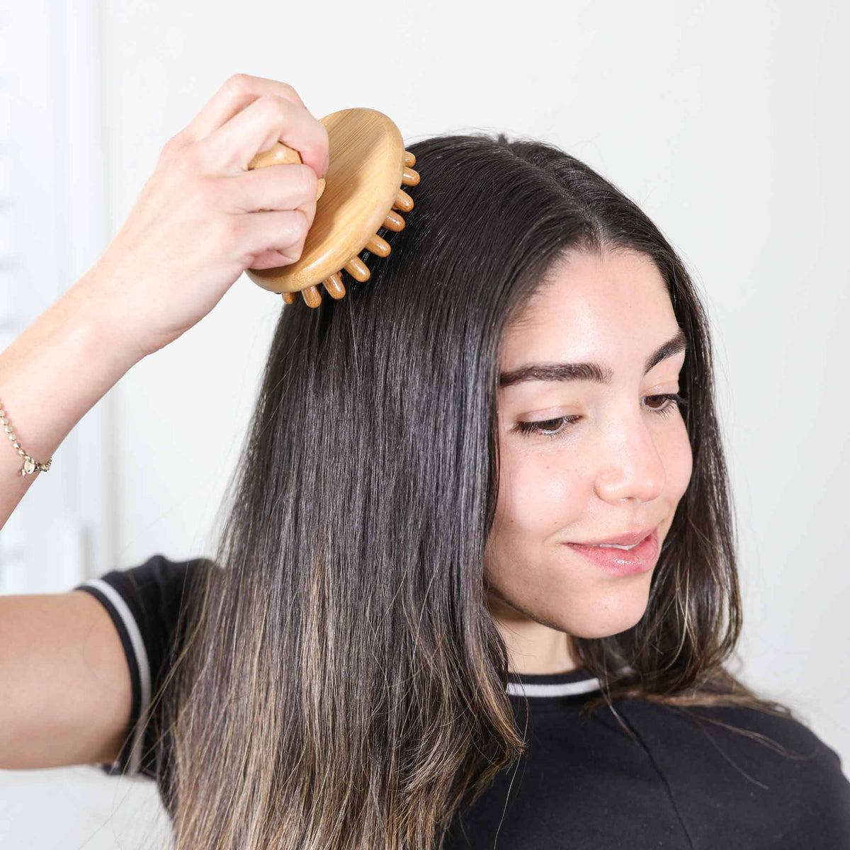 Bamboo Scalp Massager | Gentle Shower & Haircare Tool