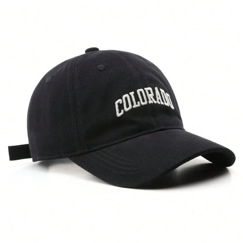 Black cap with 'COLORADO' text on a white background