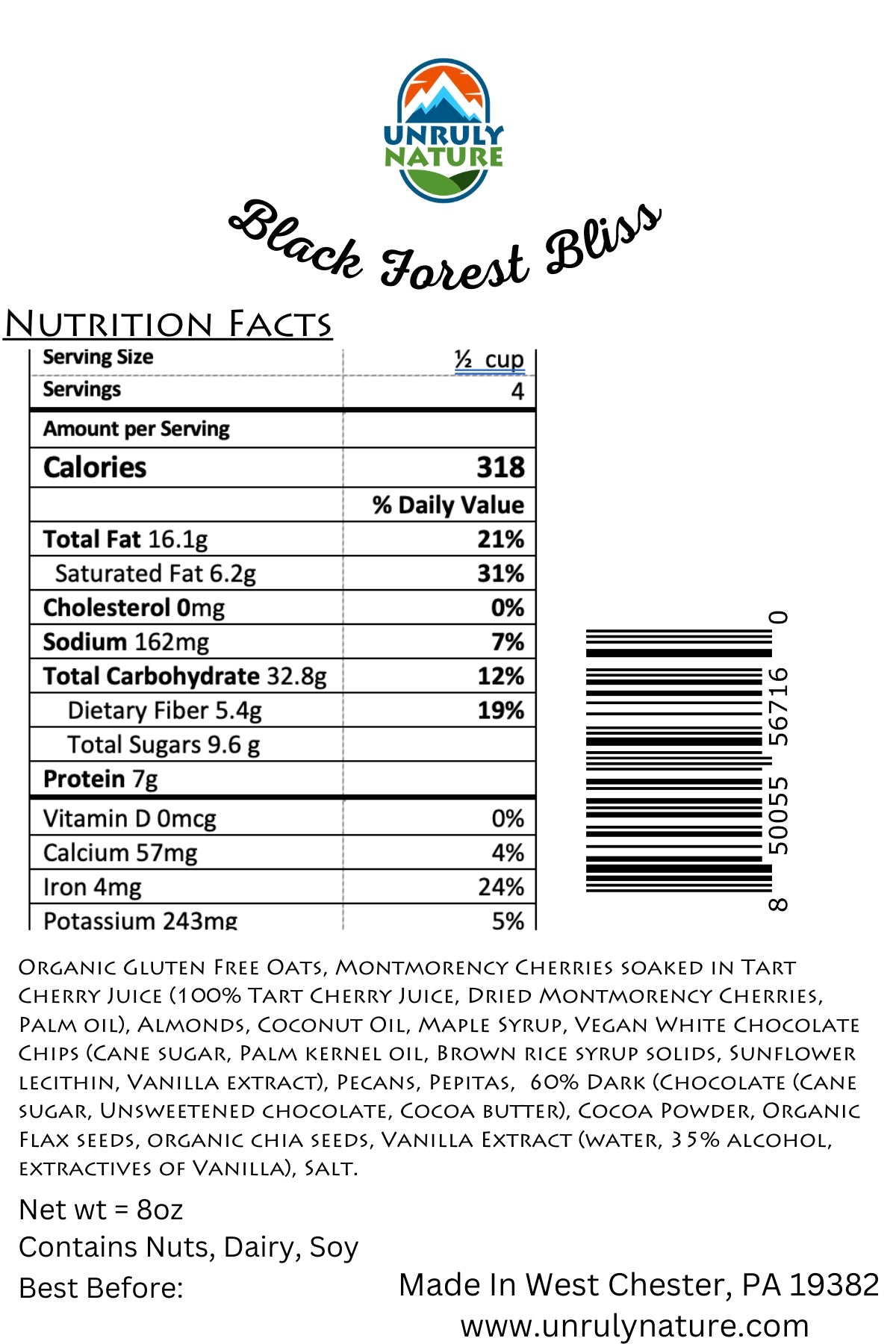 Black Forest Bliss Granola