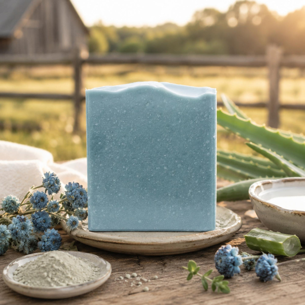 Blue Beauty Cream Facial Soap Bar | Tallow & Goat Milk, 5 oz
