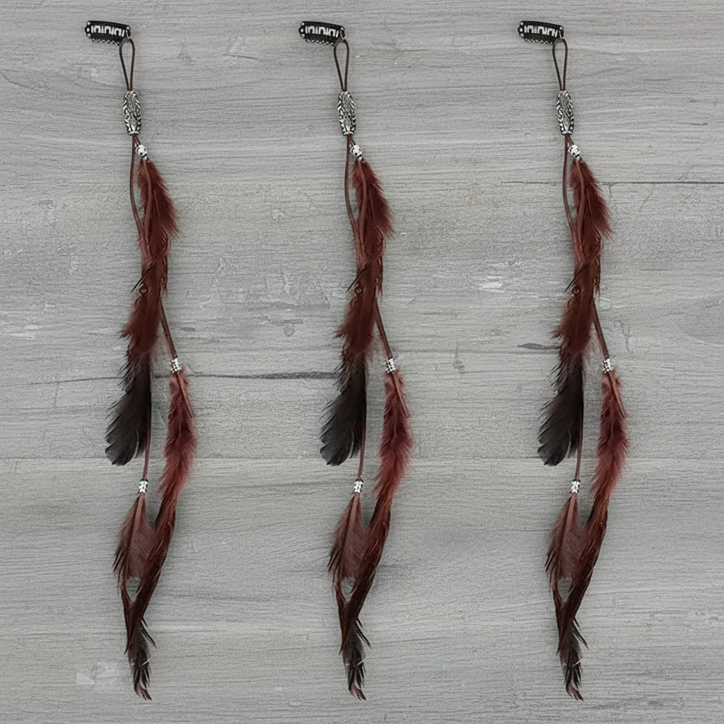 Western Feather Fringe Barrettes