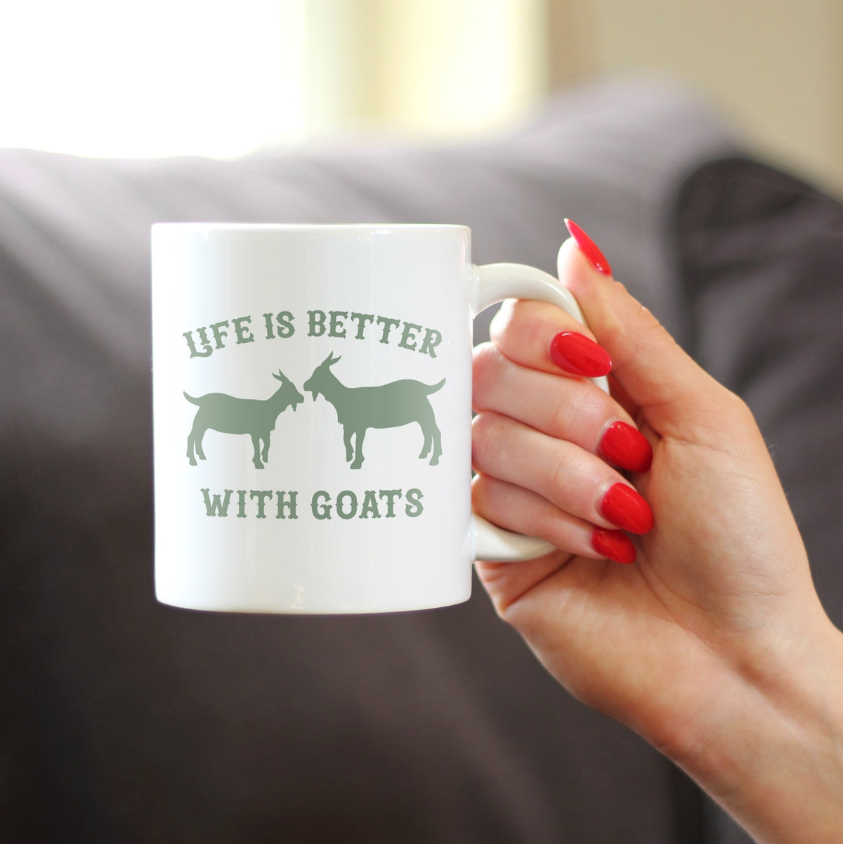 Life Is Better with Goats Ceramic Coffee Mug – 11 oz or 15 oz