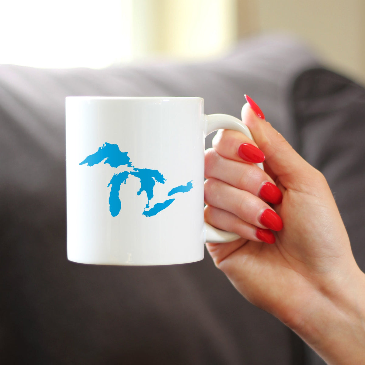 Great Lakes Map Ceramic Coffee Mug – 11 oz or 15 oz