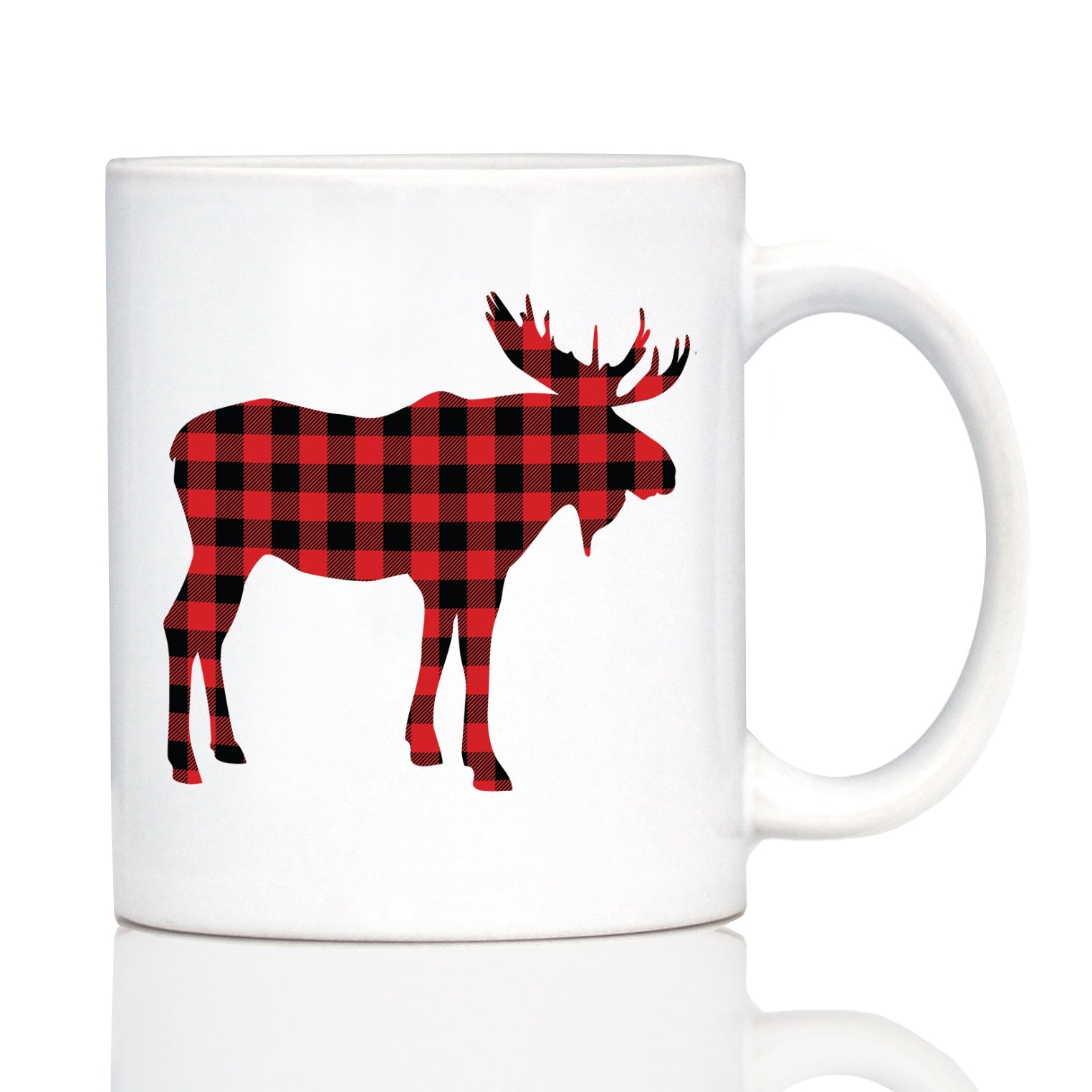 Buffalo Plaid Moose Mug