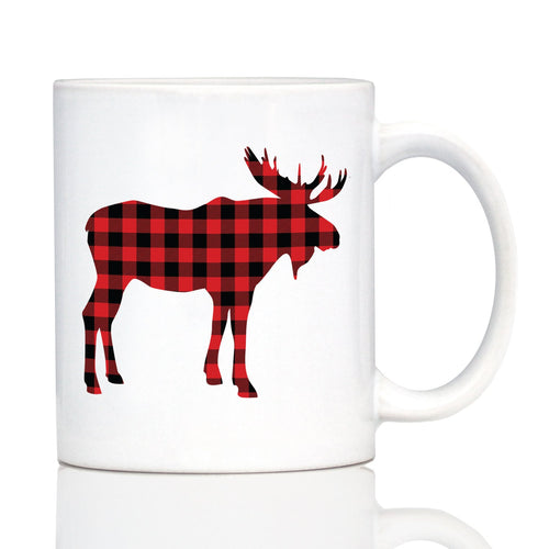 Buffalo Plaid Moose Mug