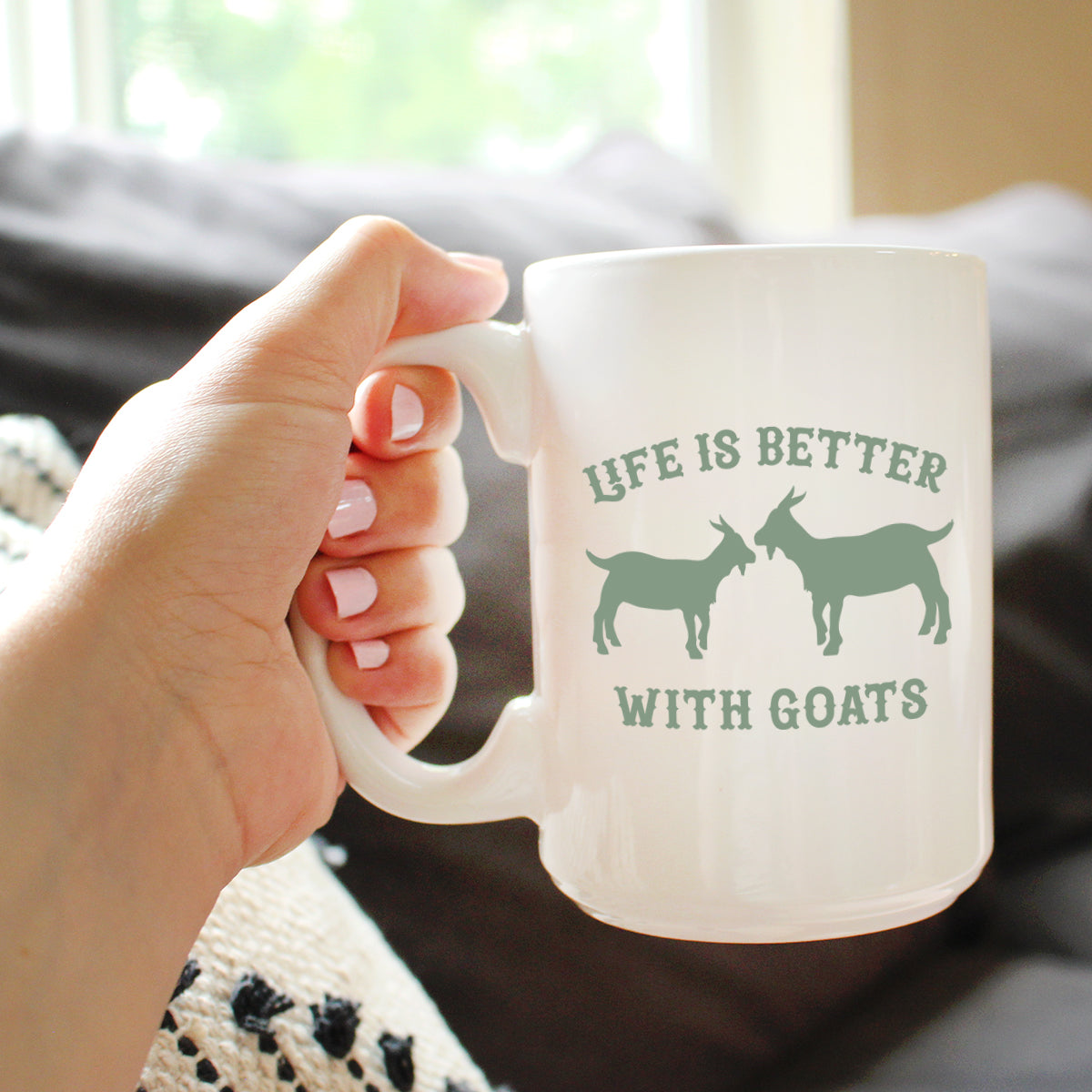 Life Is Better with Goats Ceramic Coffee Mug – 11 oz or 15 oz
