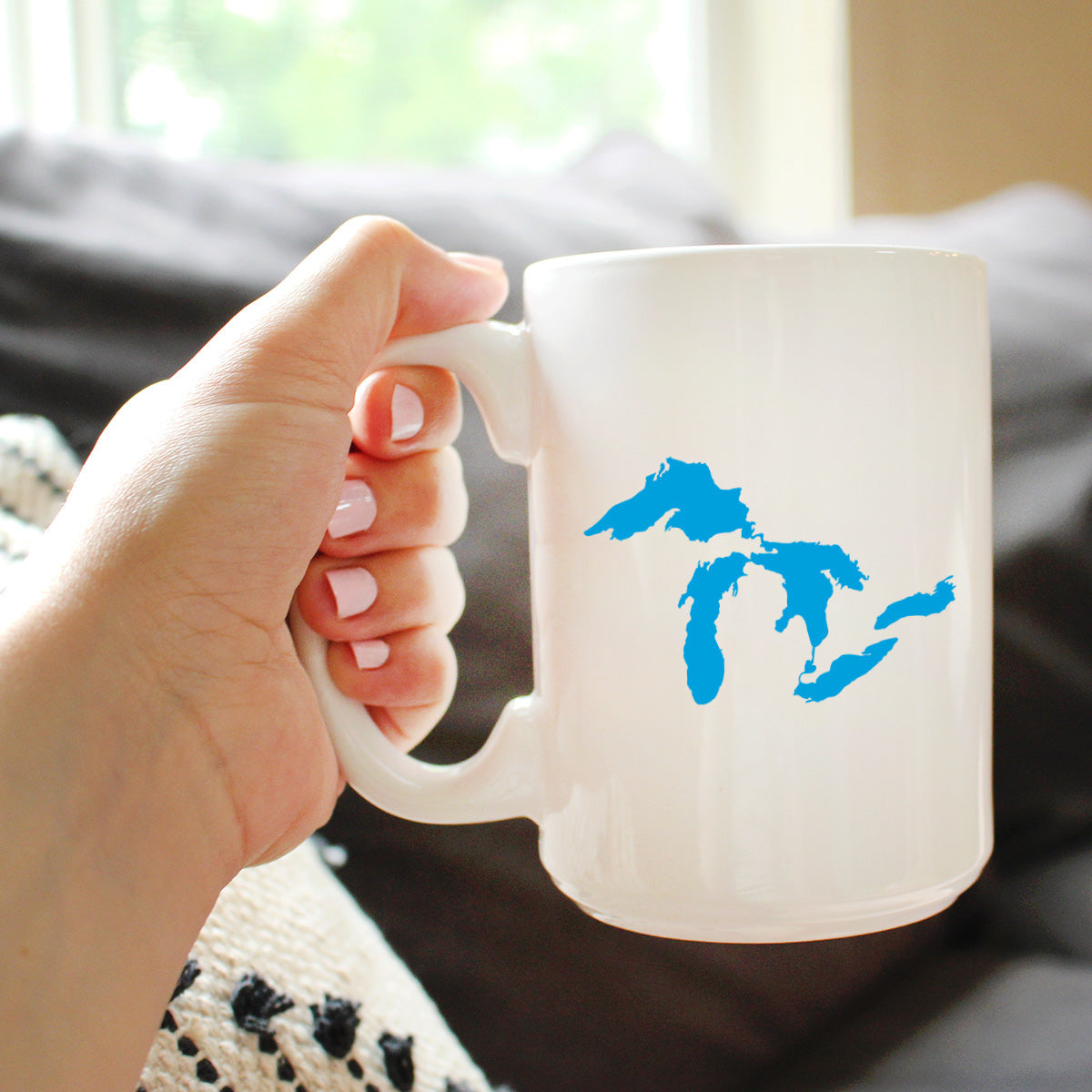 Great Lakes Map Ceramic Coffee Mug – 11 oz or 15 oz