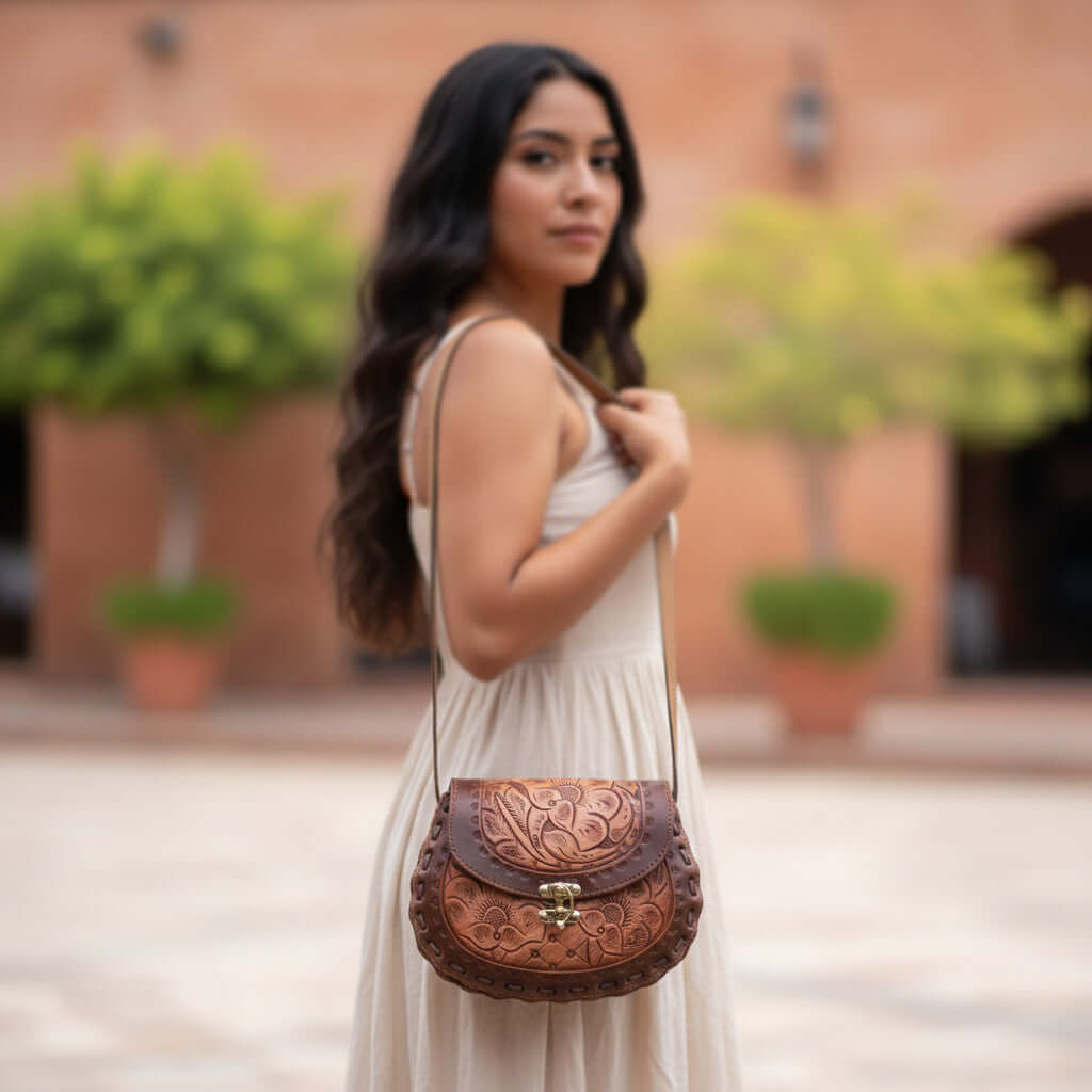 Cincelada Floral Crossbody Bag