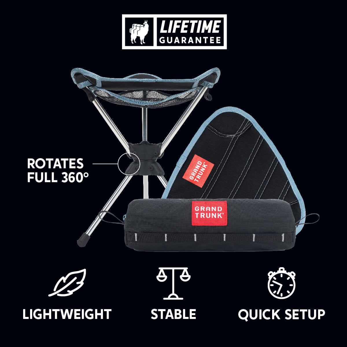 360° Swivel Camp Stool