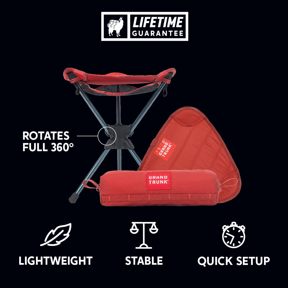 360° Swivel Camp Stool