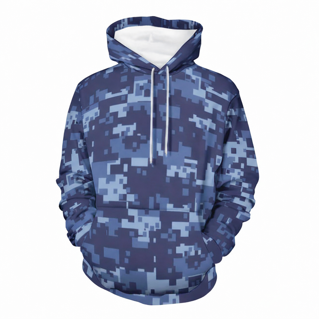 Men's Camo Print Fleece Hoodie