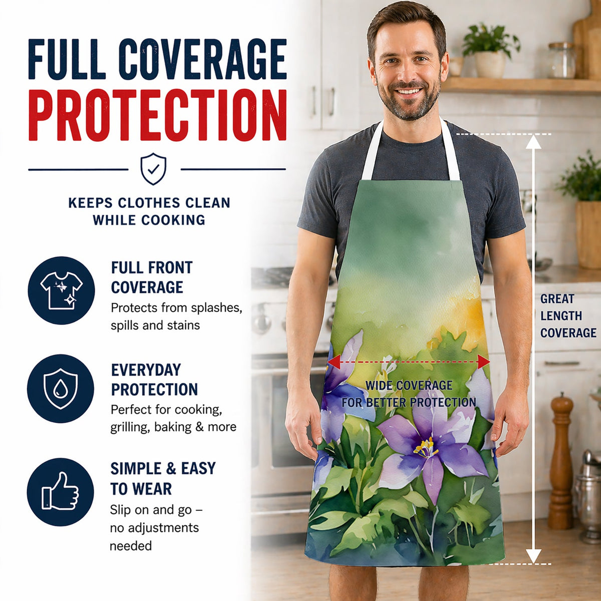 Colorado Columbine Apron