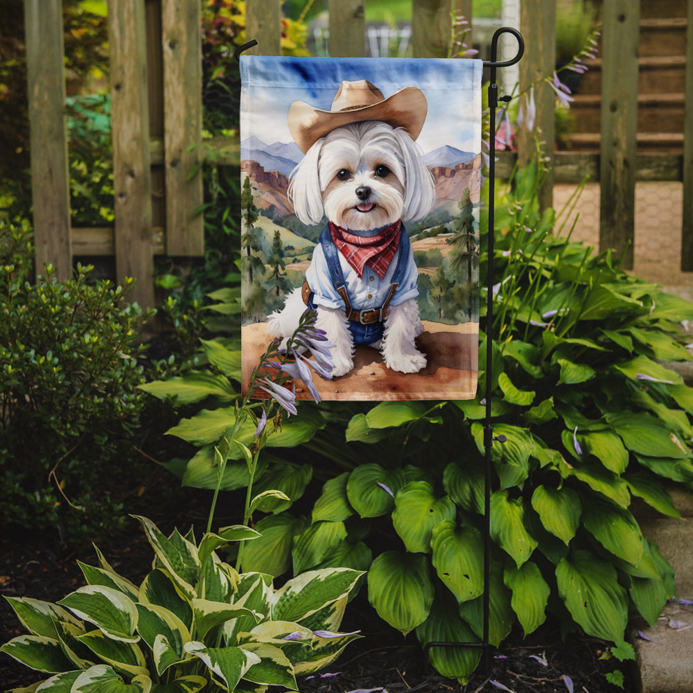 Maltese Cowboy Garden Flag